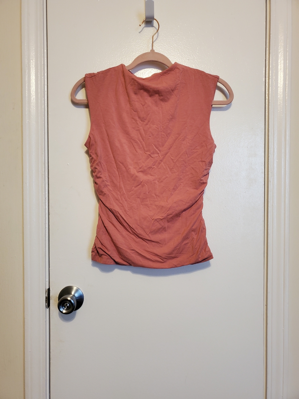 Rebecca Minkoff Dusty Rose Sleeveless Ruched Tank